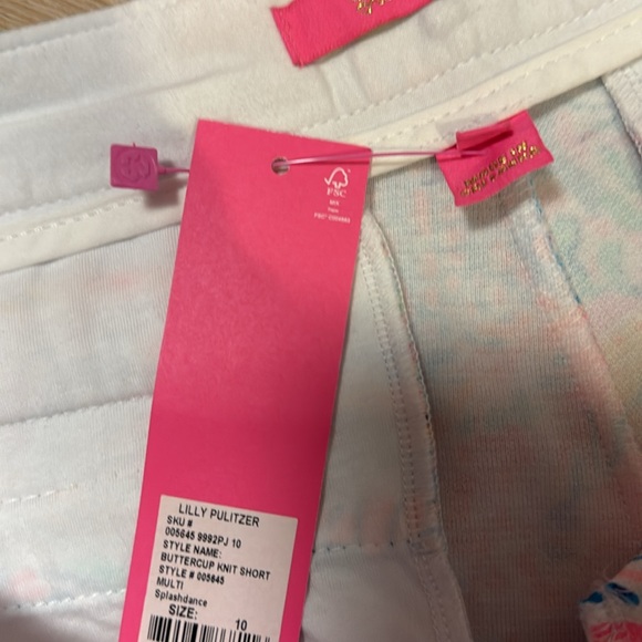Lilly Pulitzer Buttercup Knit Scalloped Shorts Multi Splashdance Size 10 NWT - Picture 7 of 9
